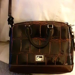 Dooney and Bourke brown croc crossbody bag